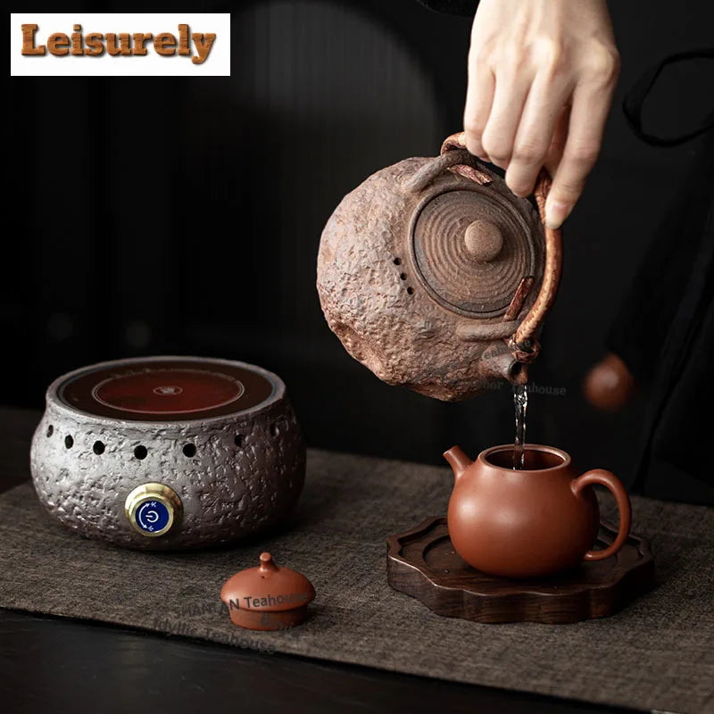 Rock Clay Lifting Handle Teapot