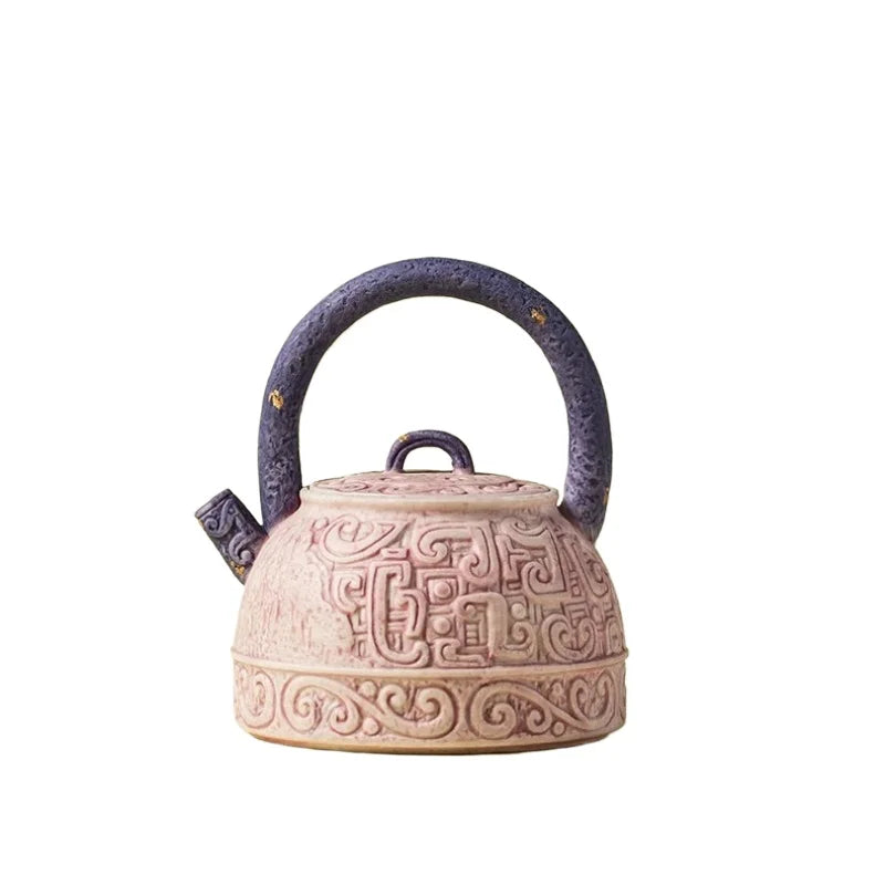 Chinese Beast Face Ceramic Teapot
