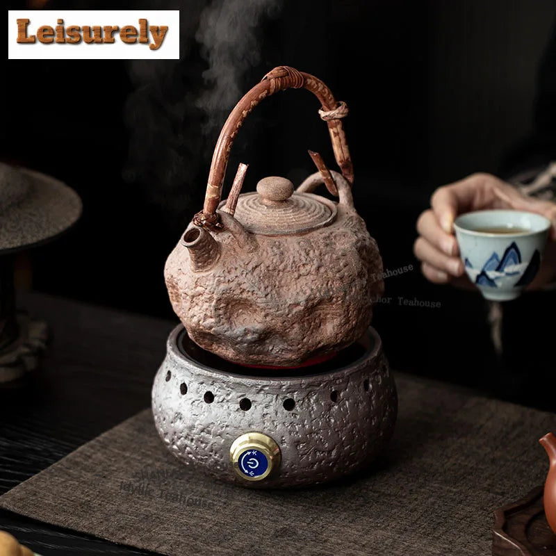 Rock Clay Lifting Handle Teapot