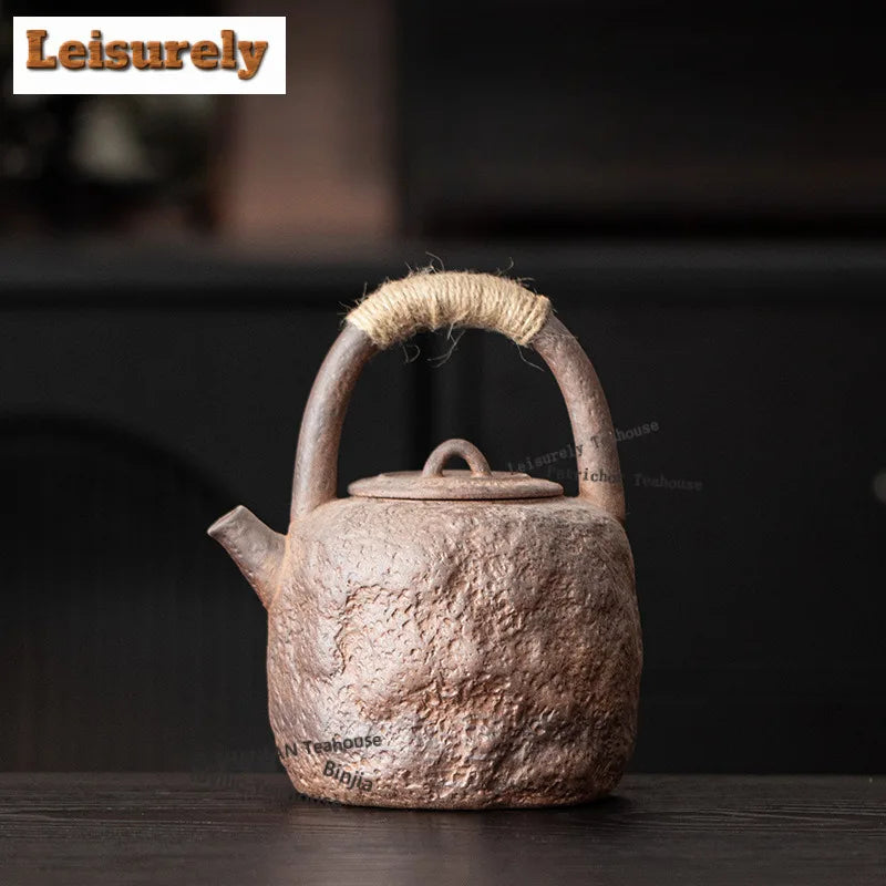Rock Clay Lifting Handle Teapot