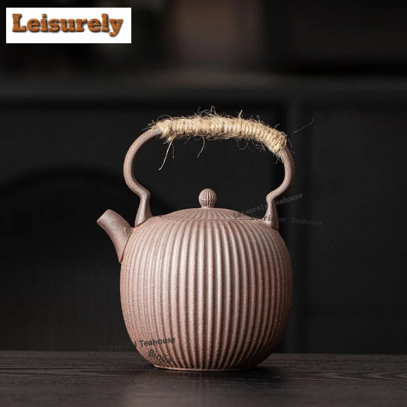 Rock Clay Lifting Handle Teapot
