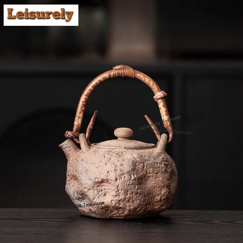 Rock Clay Lifting Handle Teapot
