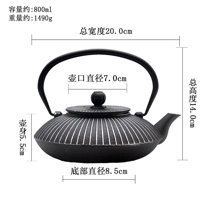 Japanese Umbrella Cast Iron Teapot
