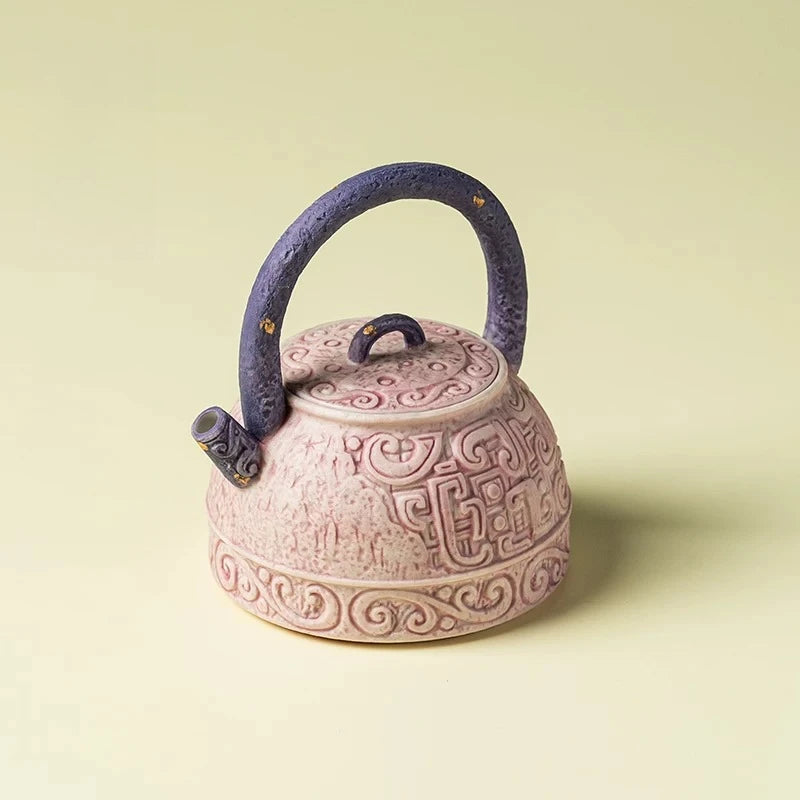 Chinese Beast Face Ceramic Teapot